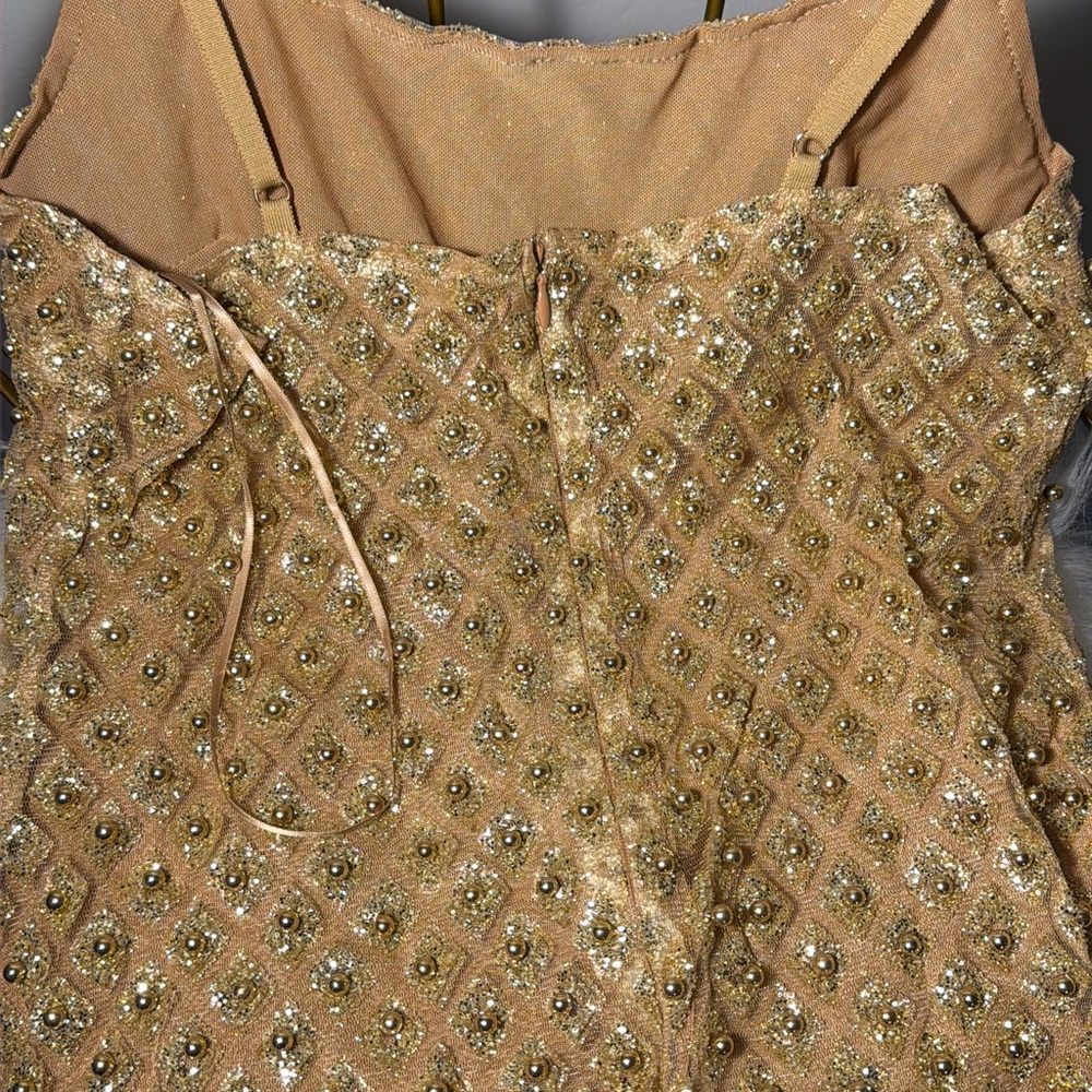 Fashion Nova Gold Mini Dress - Picture 2 of 3